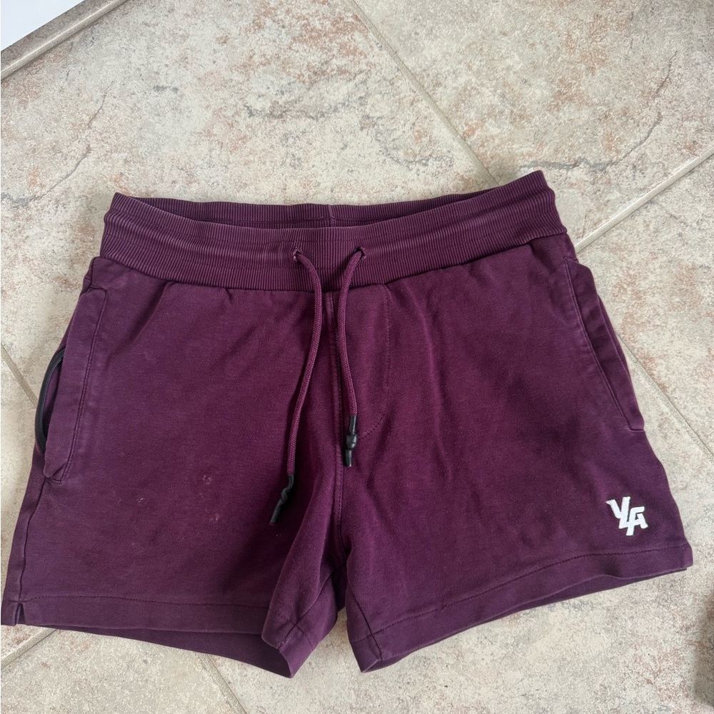 YoungLA Men Maroon Athletic Shorts SHORT inseam